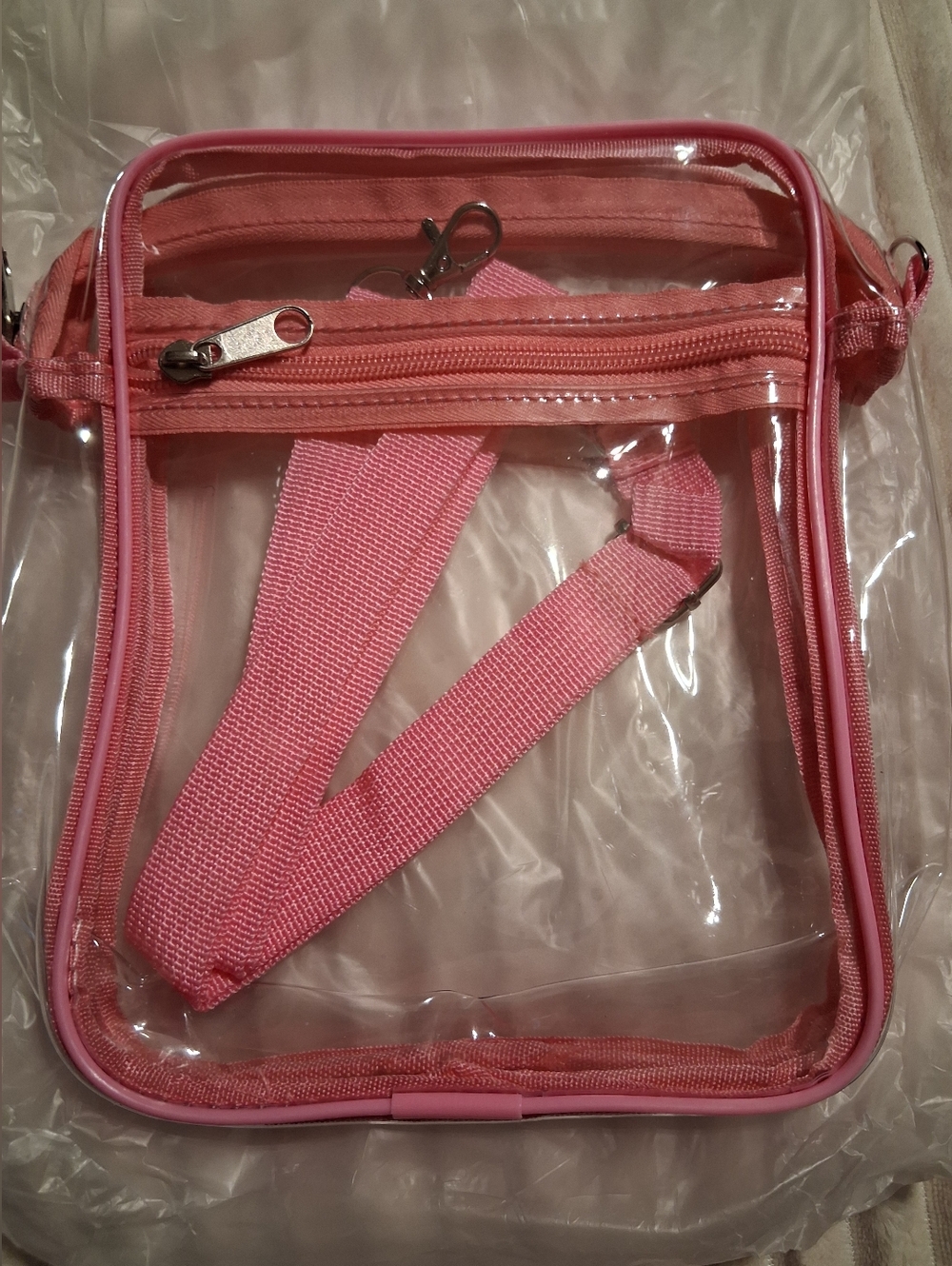 PVC Clear Messenger Bag - Picture 2 of 4